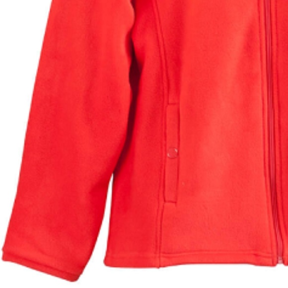LADIES FLEECE JACKET w/POCKETS Coral Med FINAL $$ - Picture 2 of 3